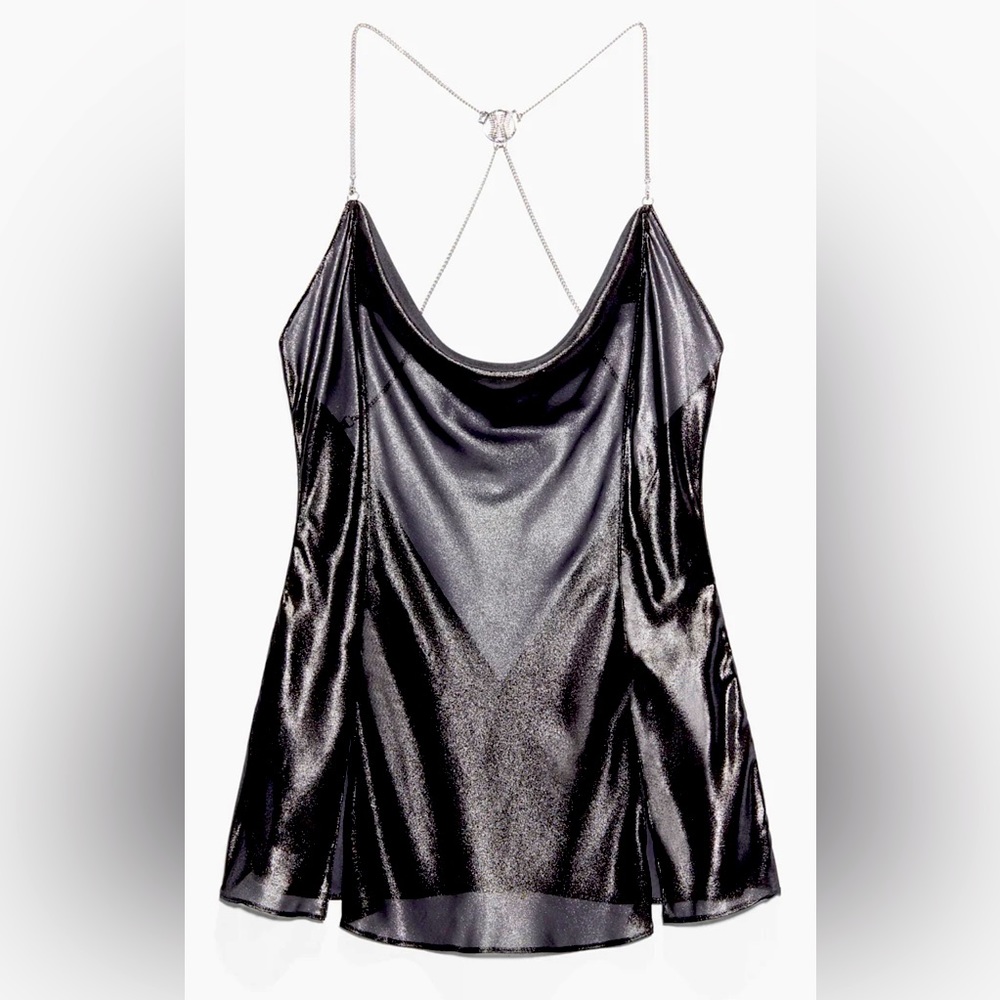 🆕Savage X Fenty Slip NWOT| Liquid Metal XL|